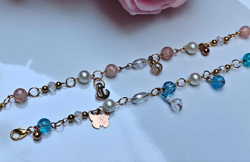 Pastel Charm Crystal Beaded Bracelets