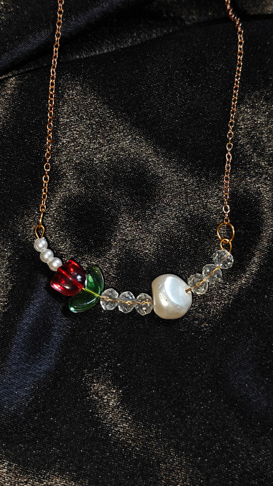 Glass Tulip Garden Necklace