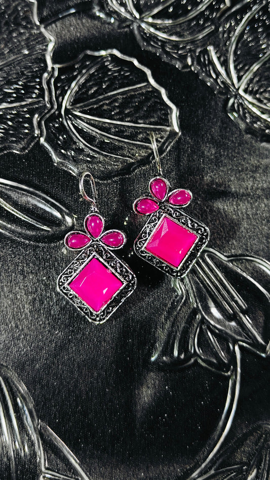 Vintage Gemstone Drop Earrings