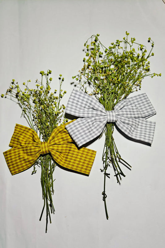 Fabric Hair Bows 1-pcs