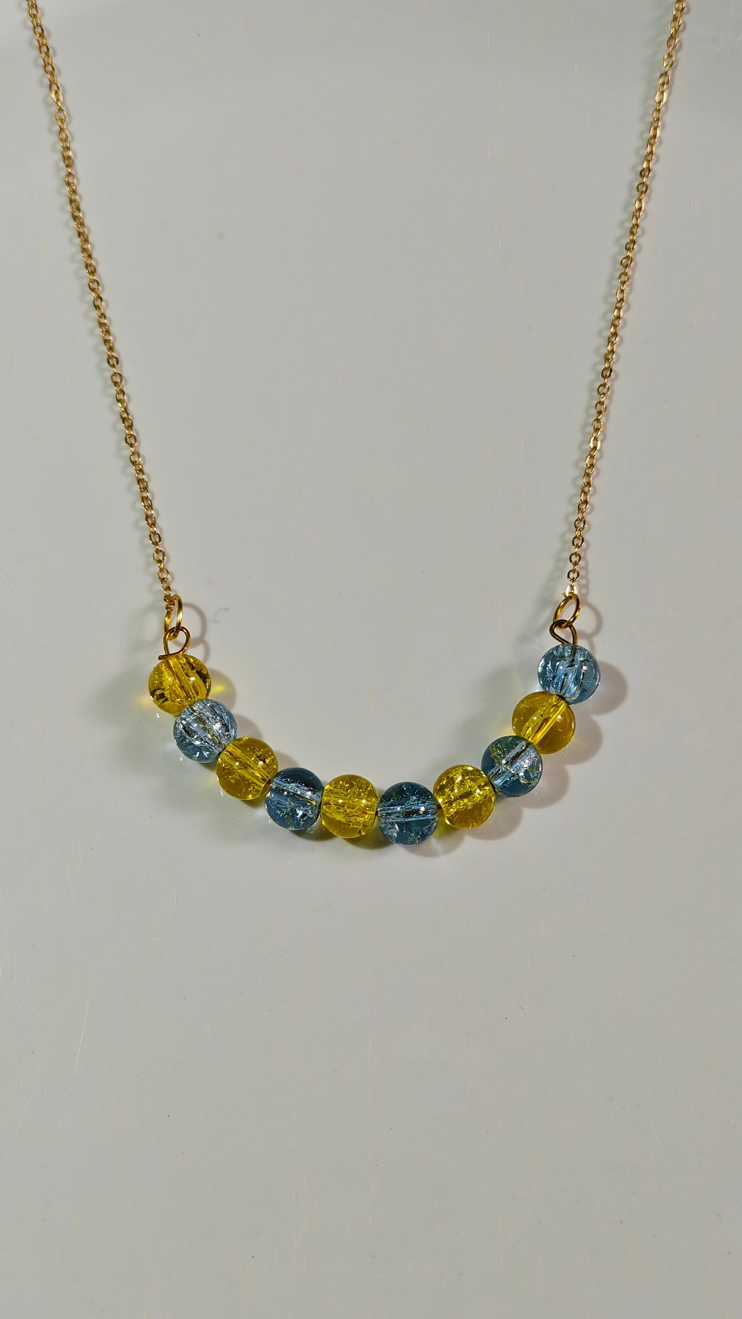 Elegant Crystal Bead Bar Necklace