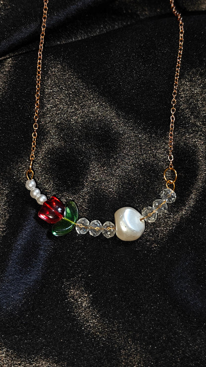 Glass Tulip Garden Necklace