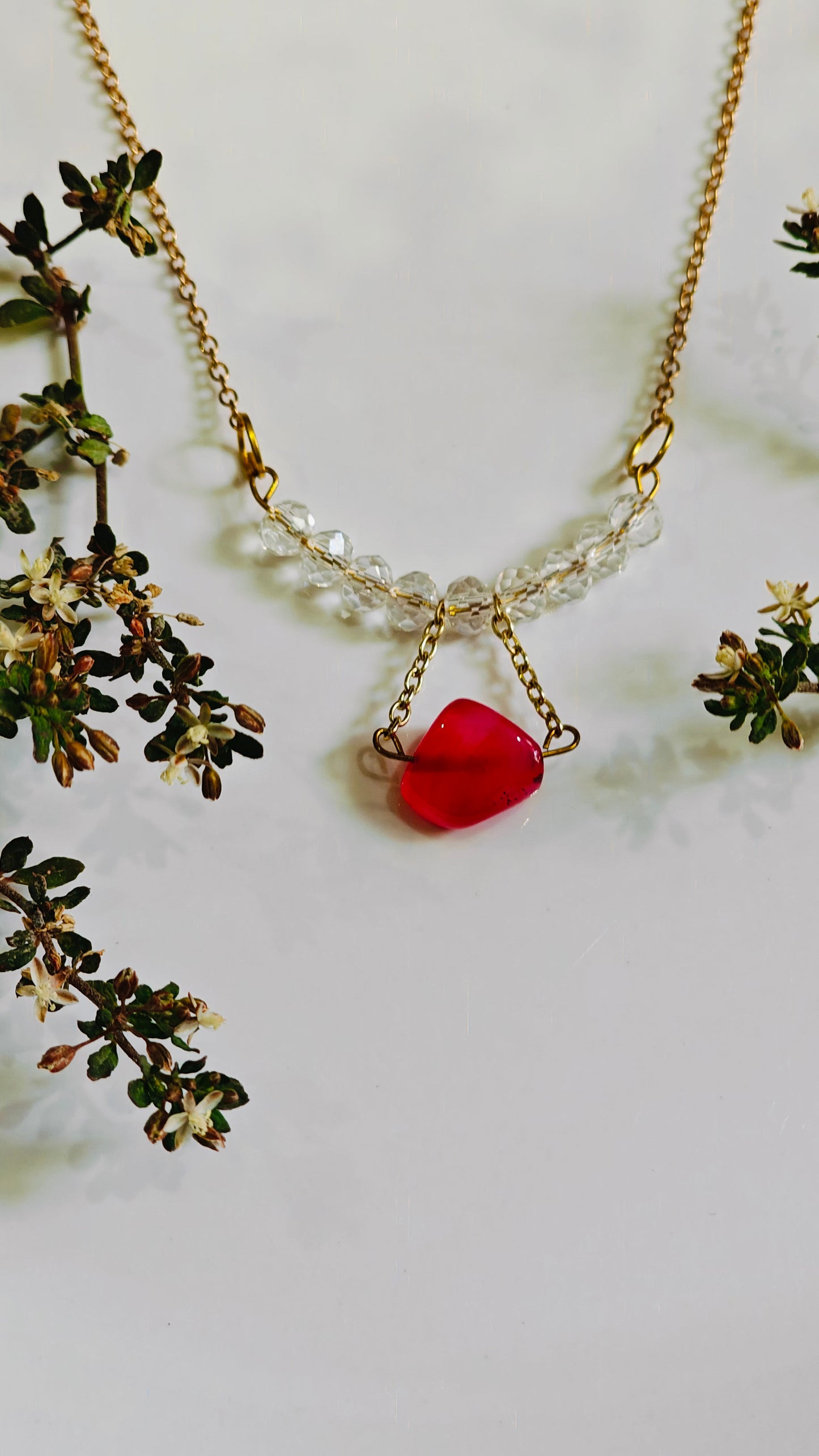 Blush Bloom Beaded Necklace