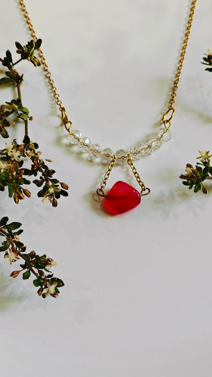 Blush Bloom Beaded Necklace