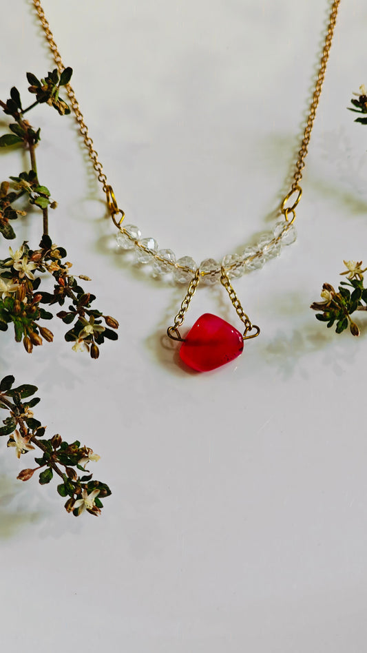 Blush Bloom Beaded Necklace