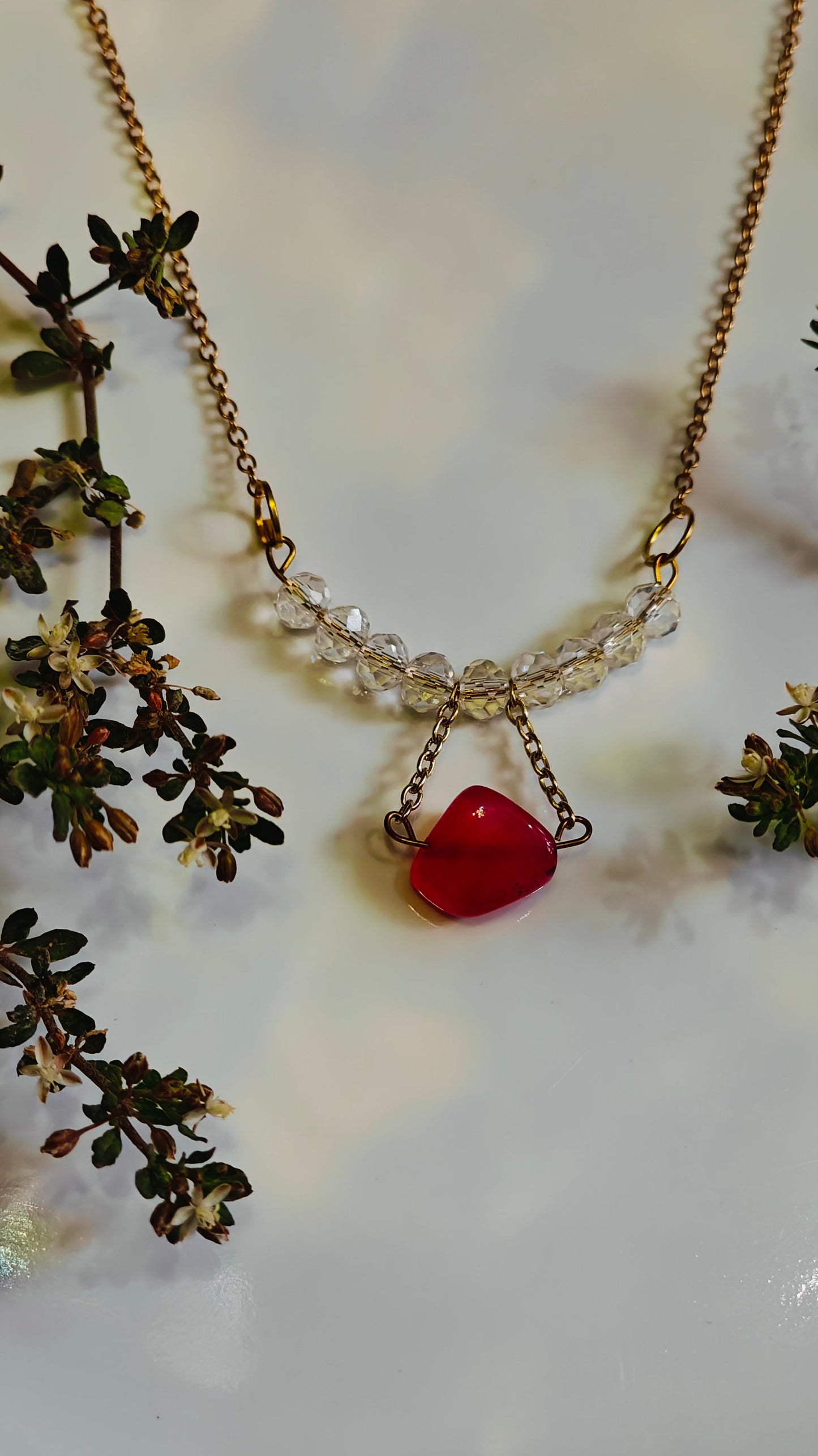 Blush Bloom Beaded Necklace