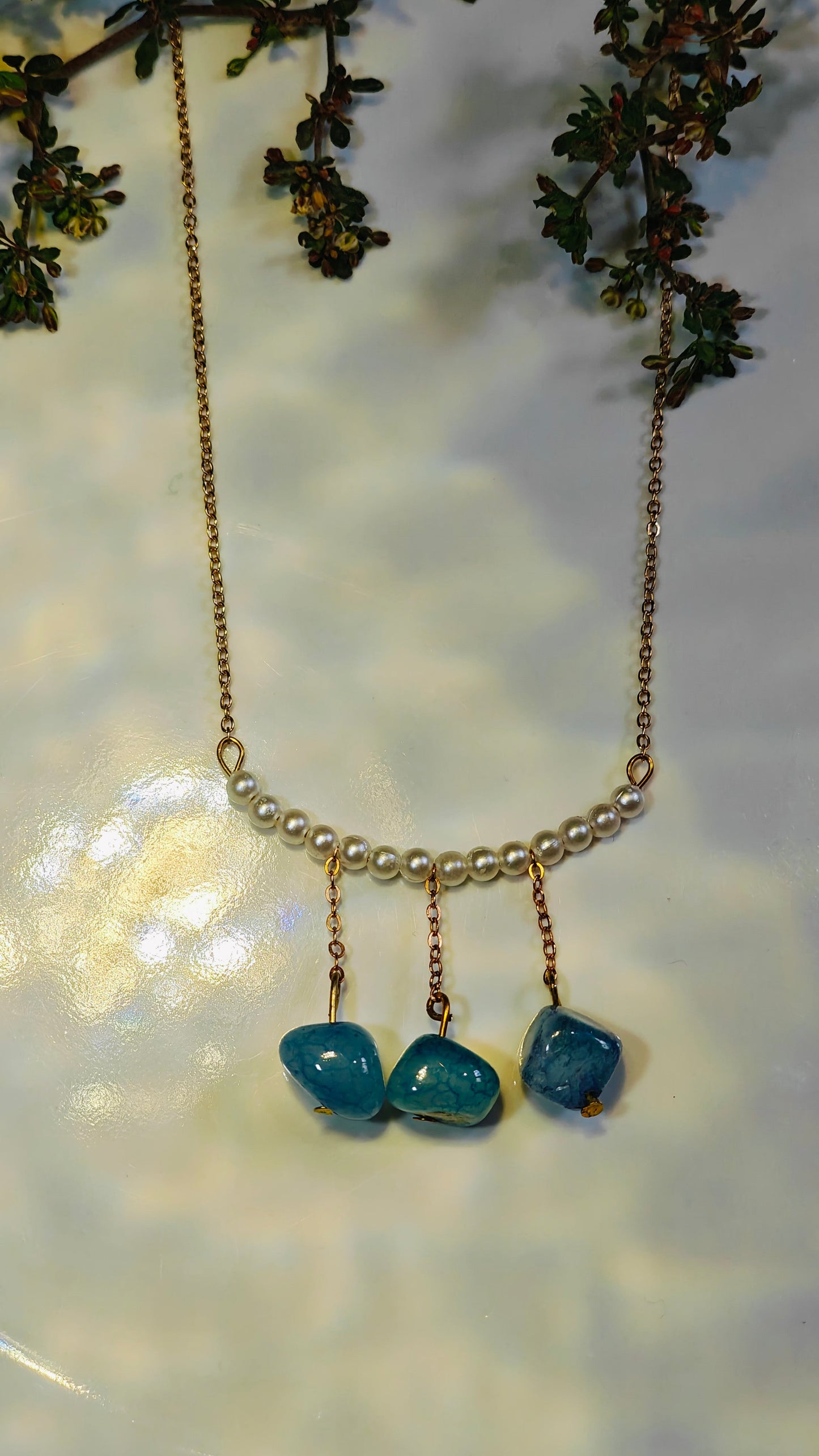 Ocean Drops Pearl Necklace