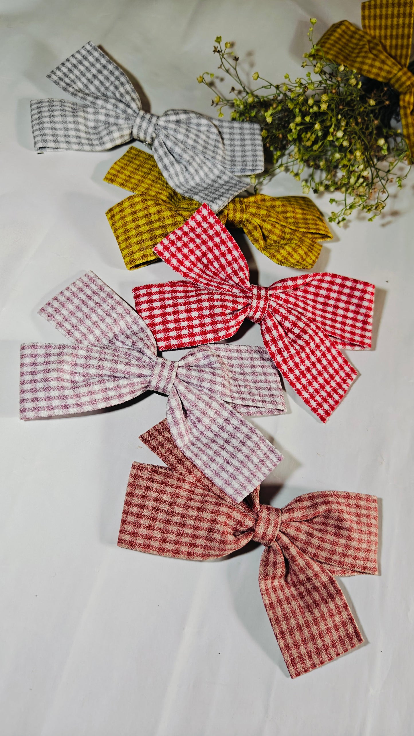 Fabric Hair Bows 1-pcs