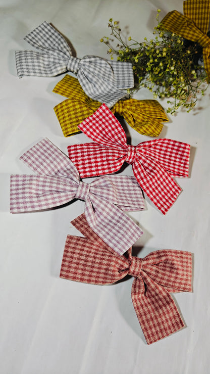Fabric Hair Bows 1-pcs