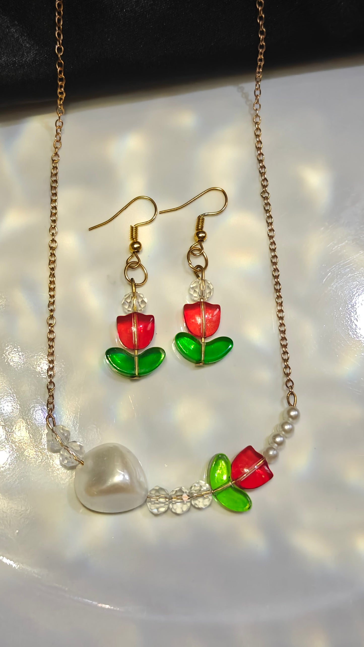 Tulip Charm Jewelry Set