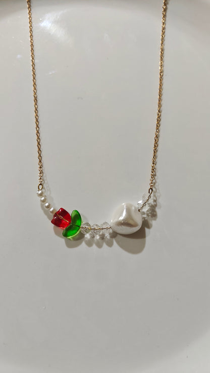 Glass Tulip Garden Necklace