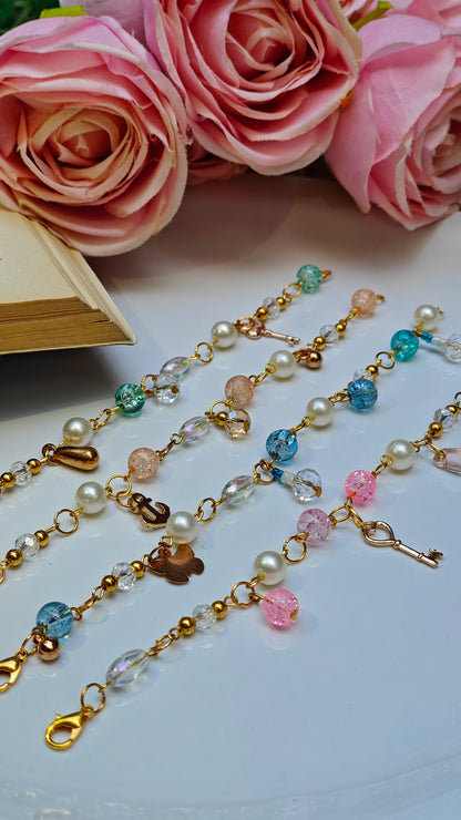 Pastel Charm Crystal Beaded Bracelets