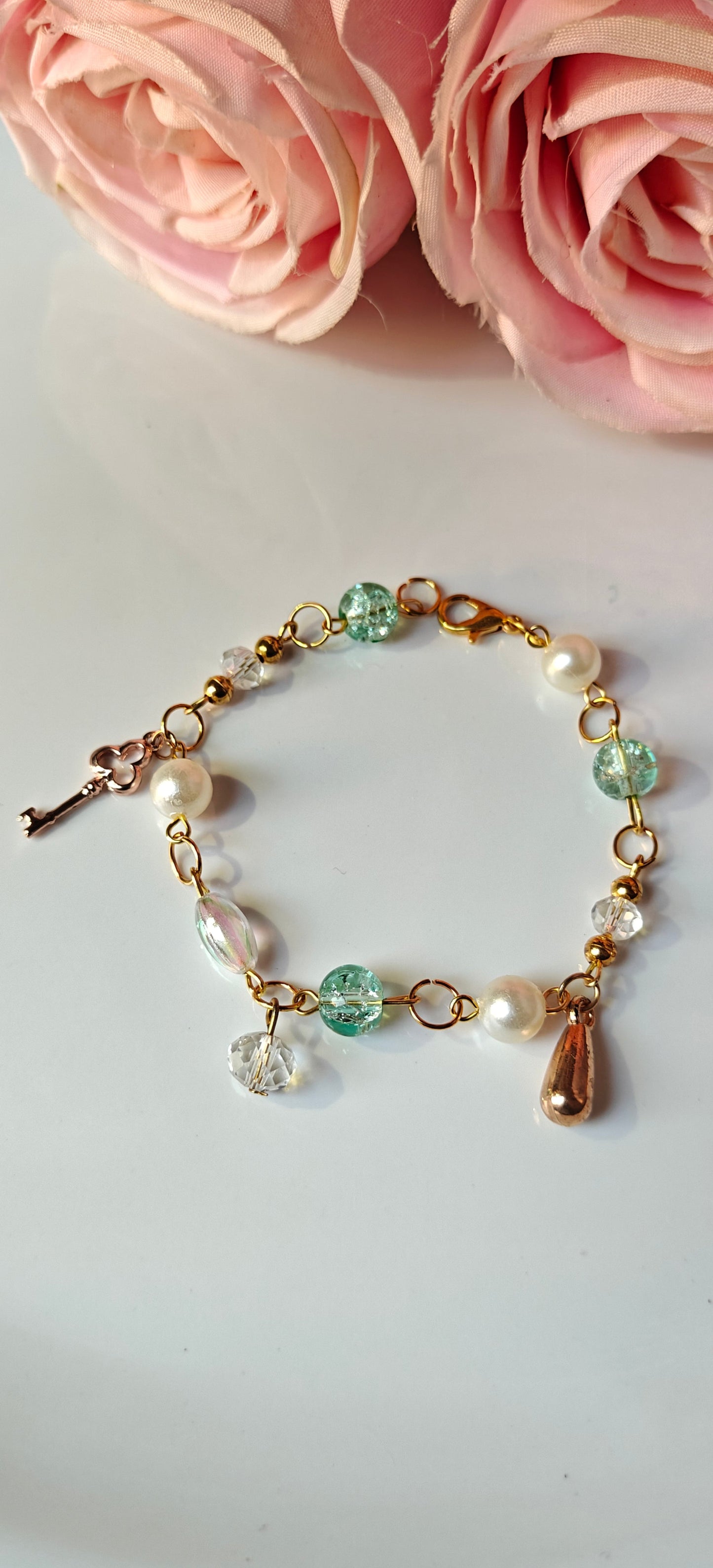 Pastel Charm Crystal Beaded Bracelets