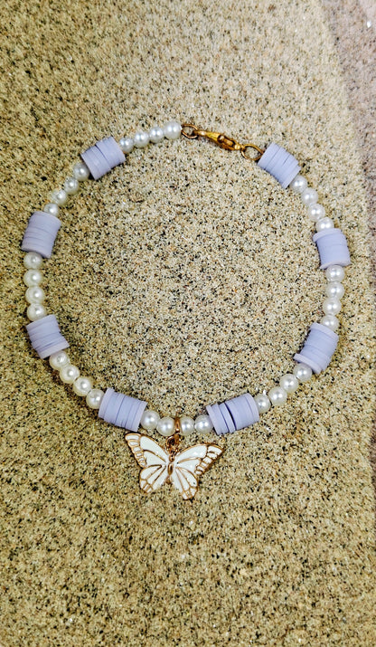 LAVENDER PEARL BUTTERFLY BRACELET