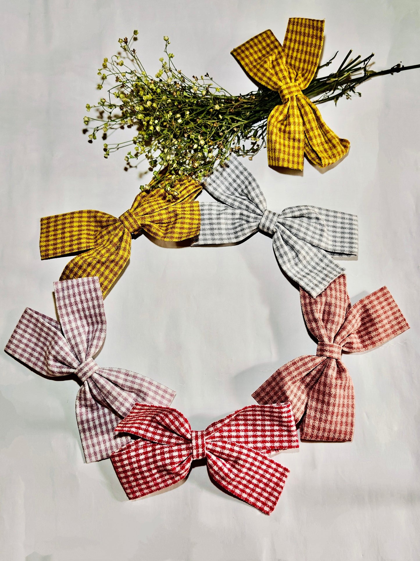 Fabric Hair Bows 1-pcs