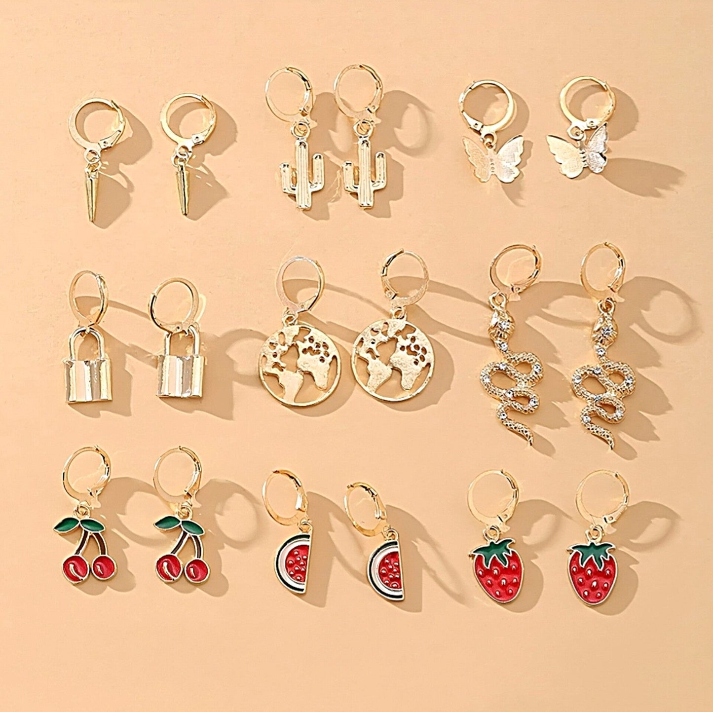 Trendy Charm Earrings (Gold Platted)