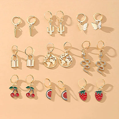 Trendy Charm Earrings (Gold Platted)