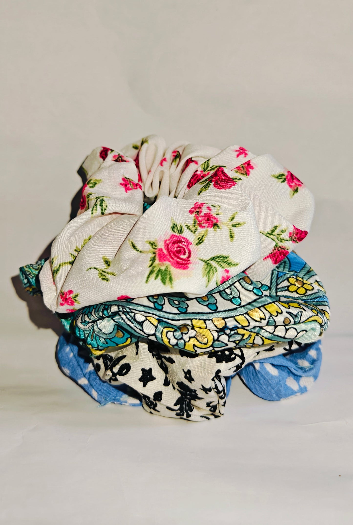 Premium Boho Printed Scrunchies