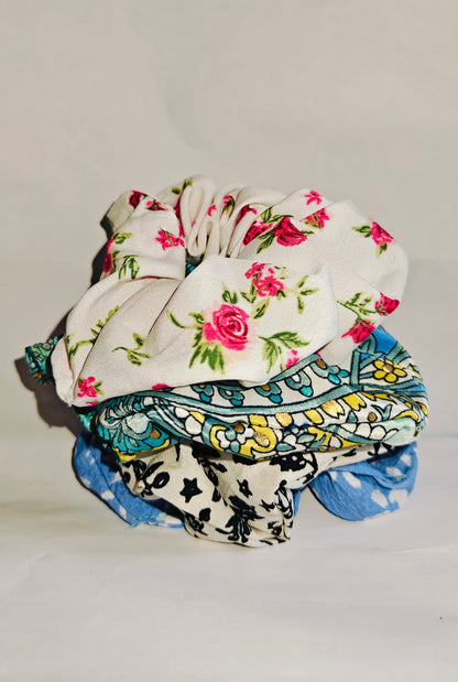 Premium Boho Printed Scrunchies