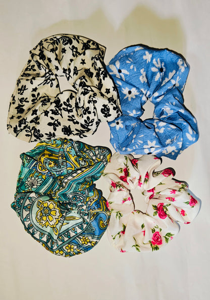 Premium Boho Printed Scrunchies